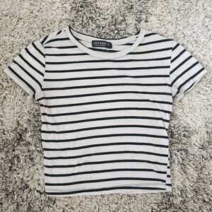 Women's Small Liz & Sara Black and White Top